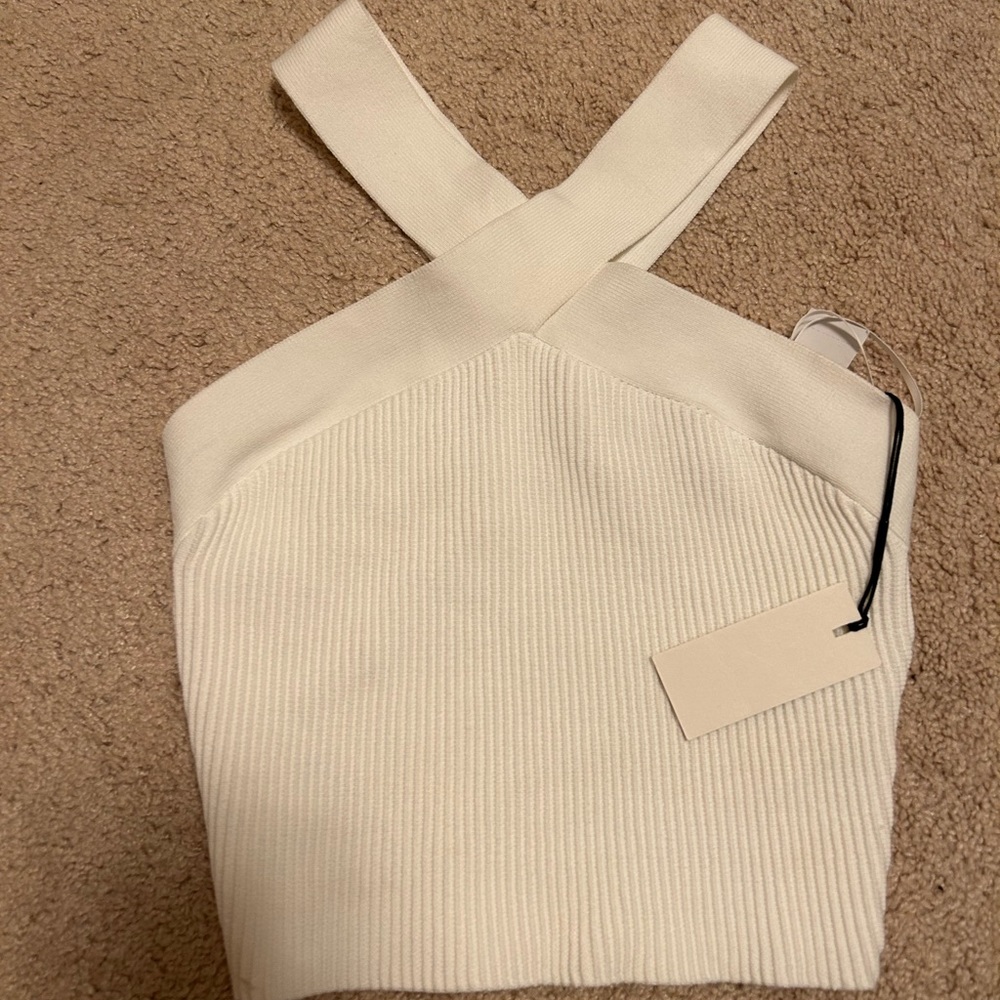 Aritzia crop cross cross tank XS